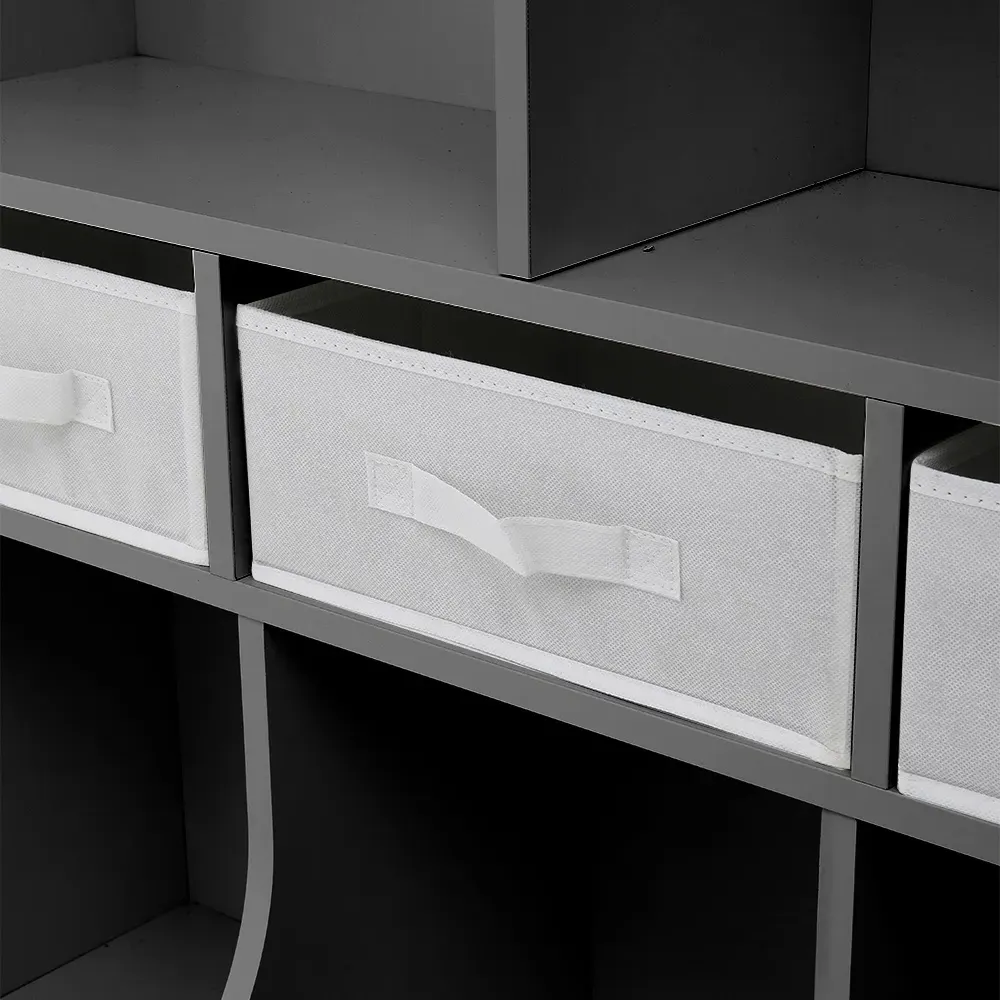 3 Drawer Open Storage Cabinet - Grey