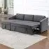 3-Seater Corner Sofa Bed with Storage - Grey
