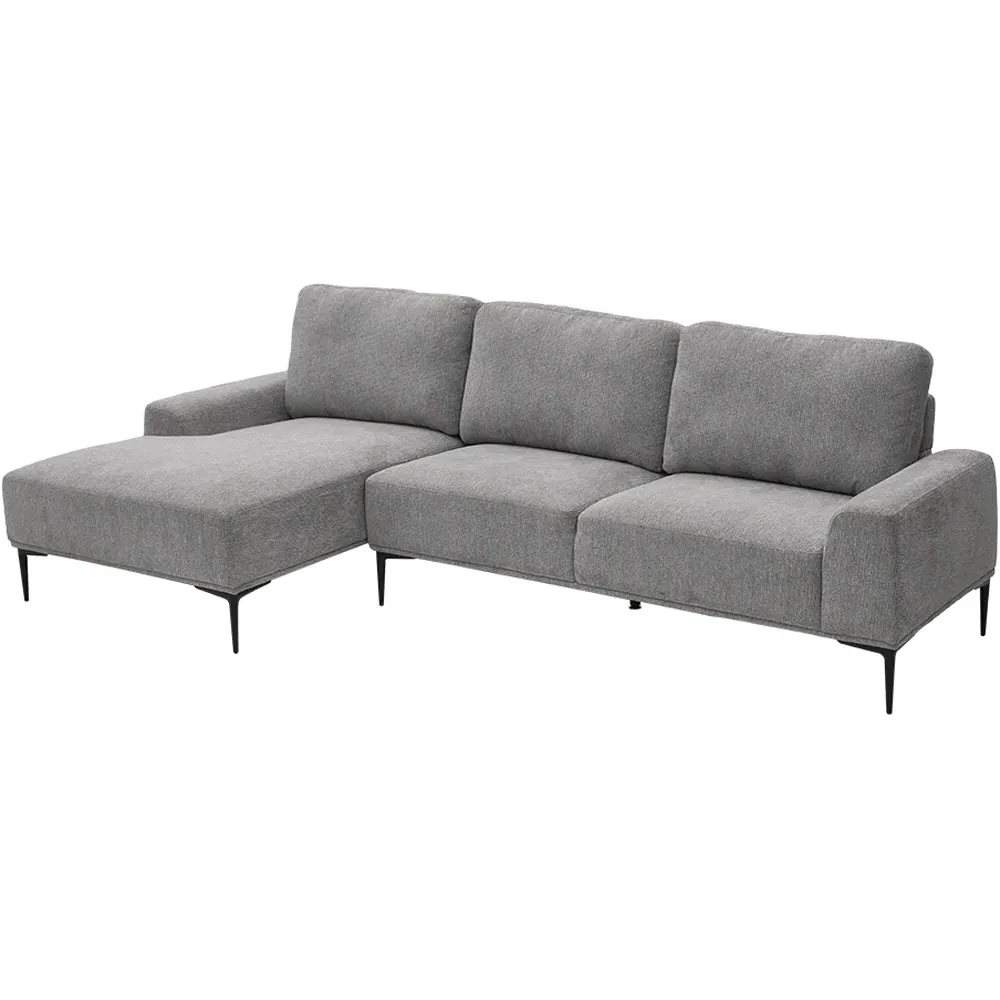 3-Seater L-Shaped Sleeper Sofa - Grey