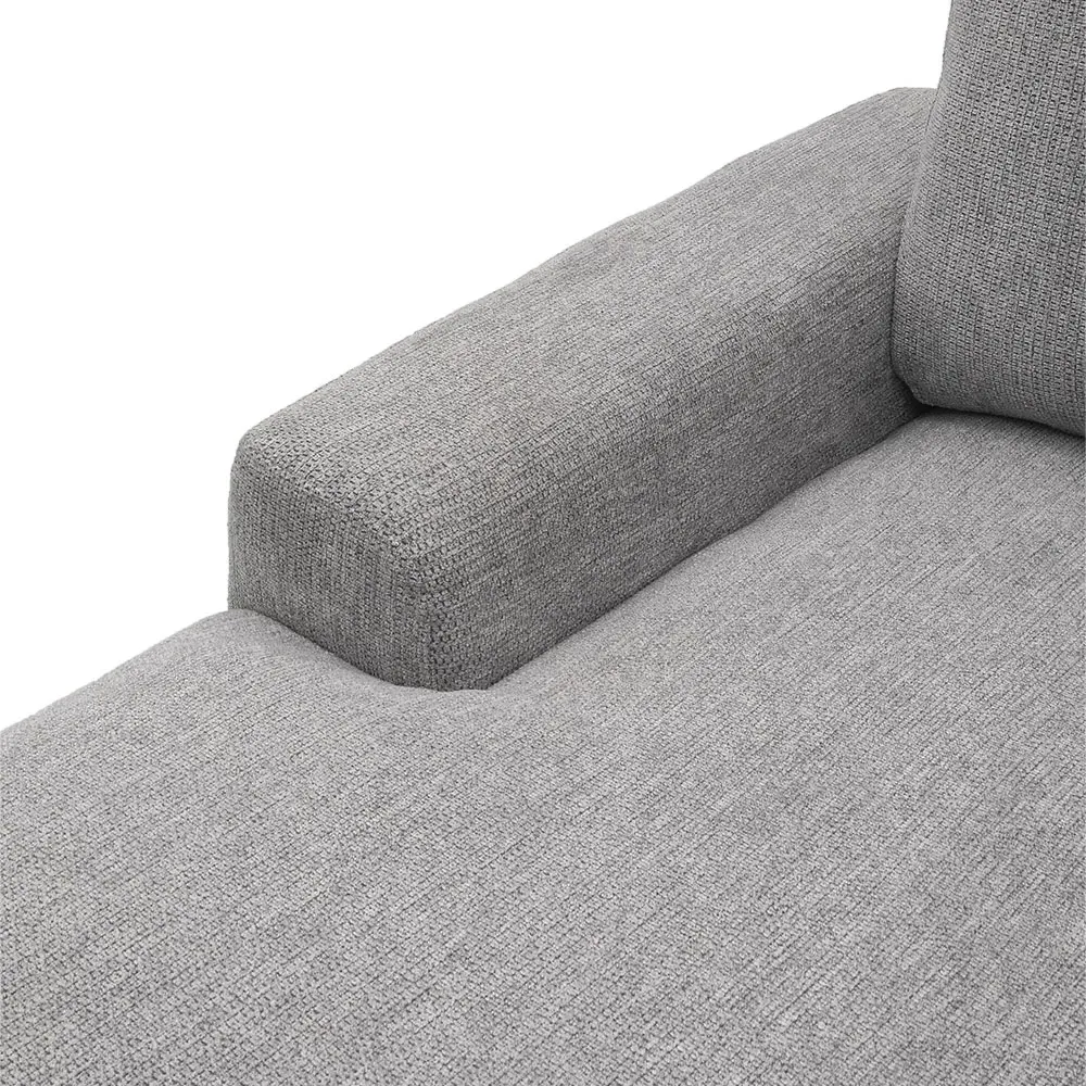 3-Seater L-Shaped Sleeper Sofa - Grey