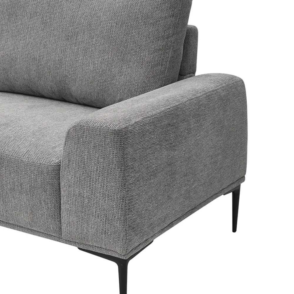 3-Seater L-Shaped Sleeper Sofa - Grey