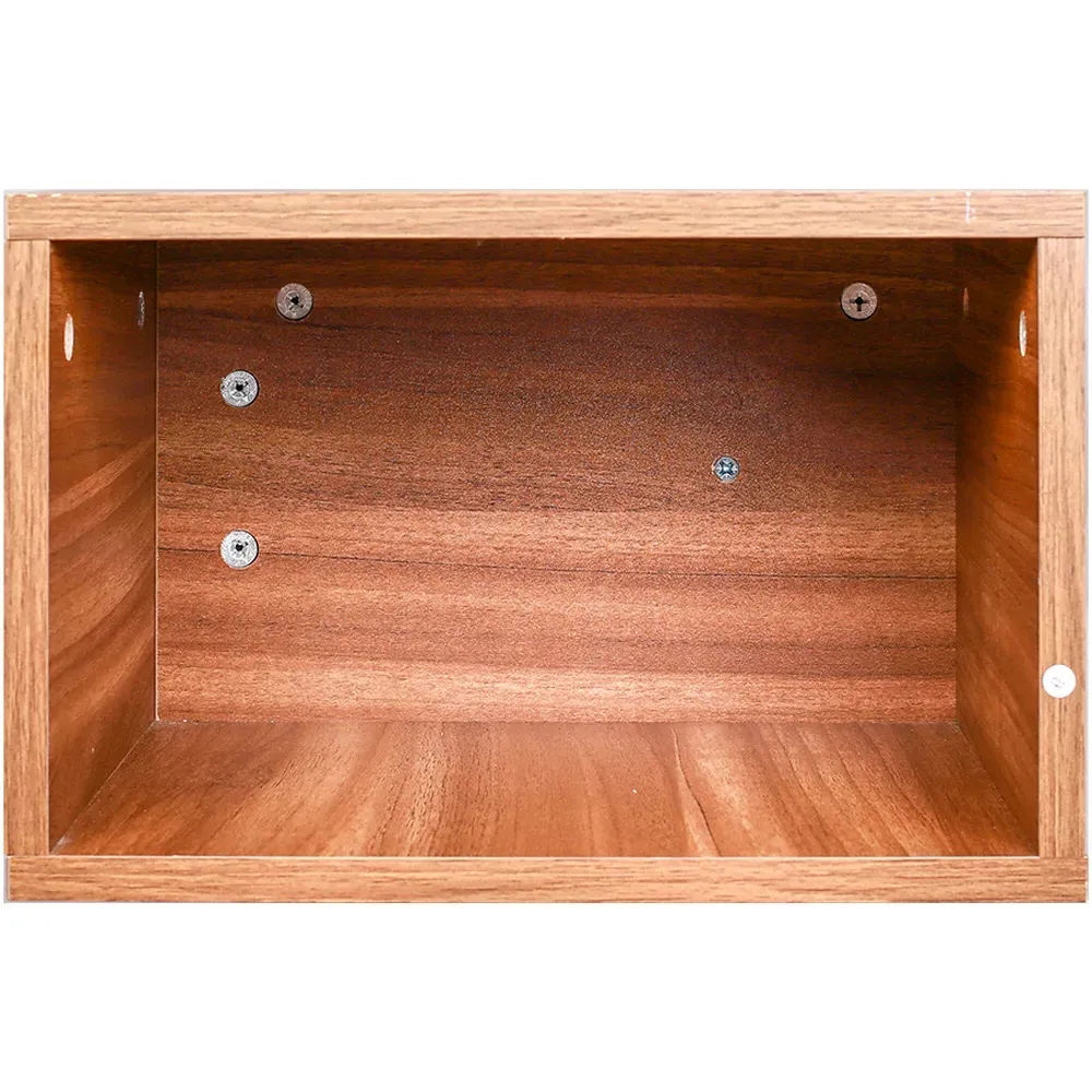 3 Shelf Wall Mounted TV Stand with Open Storage - Brown