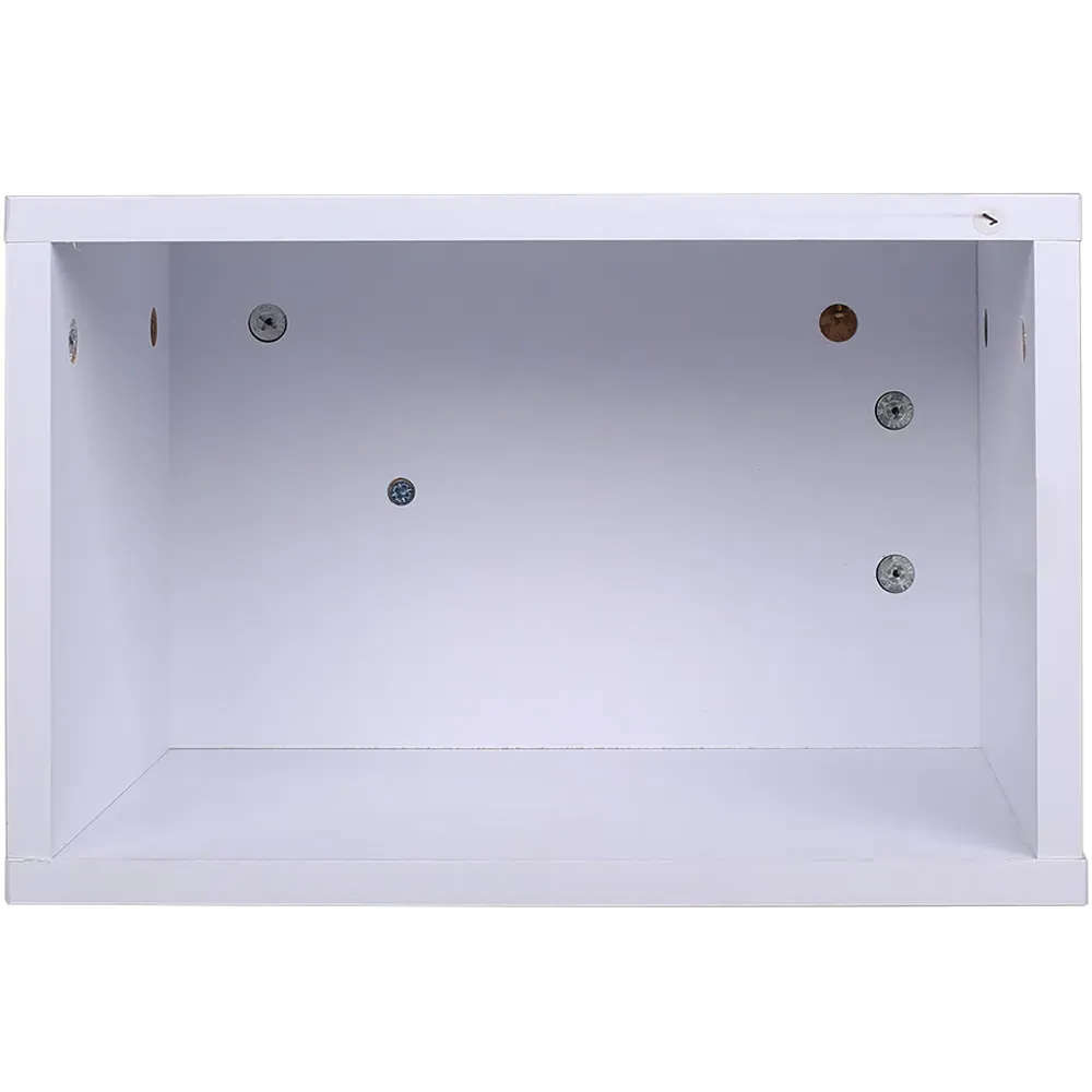 3 Shelf Wall Mounted TV Stand with Open Storage - White