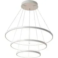 3 Tiered Pendant Ceiling Light with Remote - White