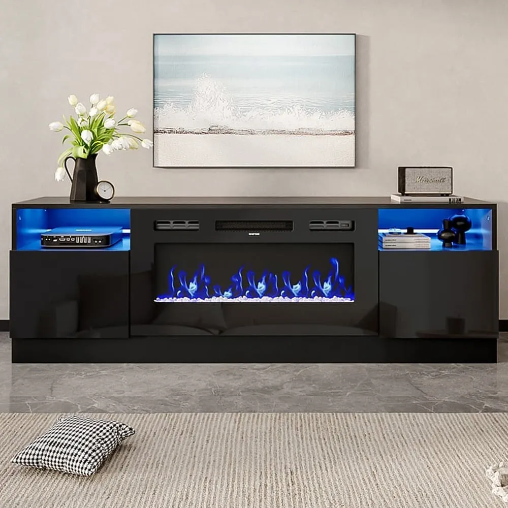 36 inch TV Stand Electric Fireplace - Black image