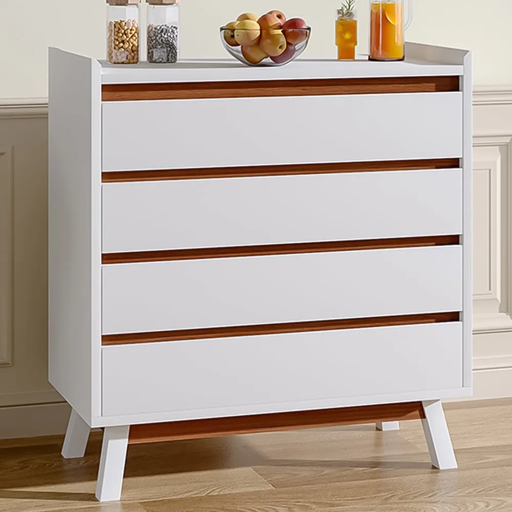 4 Drawer Storage Cabinet - White, Wooden