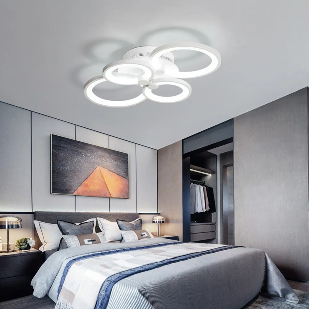 4 Light Circle Ceiling Light - White