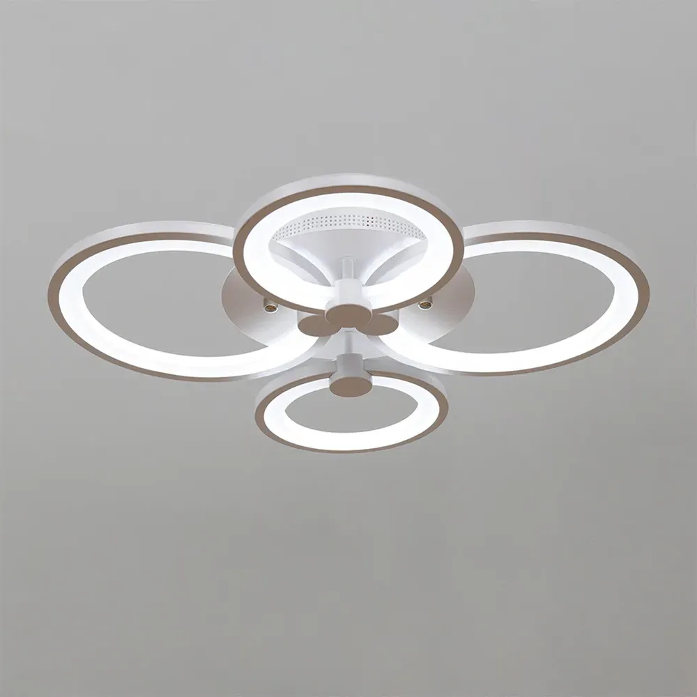 4 Light Circle Ceiling Light - White