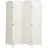 4 Panel Folding Privacy Screen - White, Fabric
