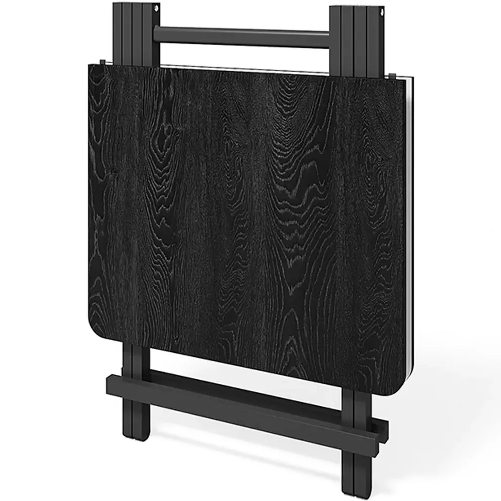 4-Seater Foldable Dining Table - Black, MDF