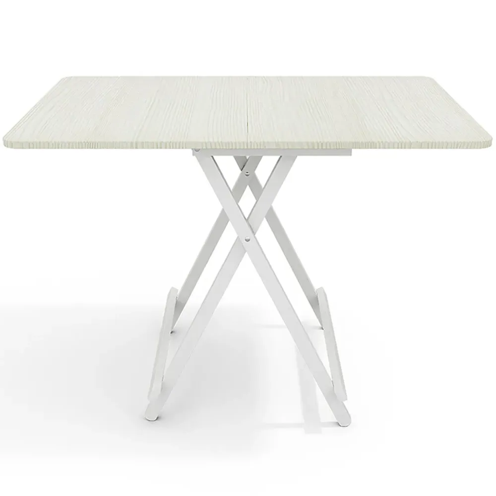 4-Seater Foldable Dining Table - White, MDF