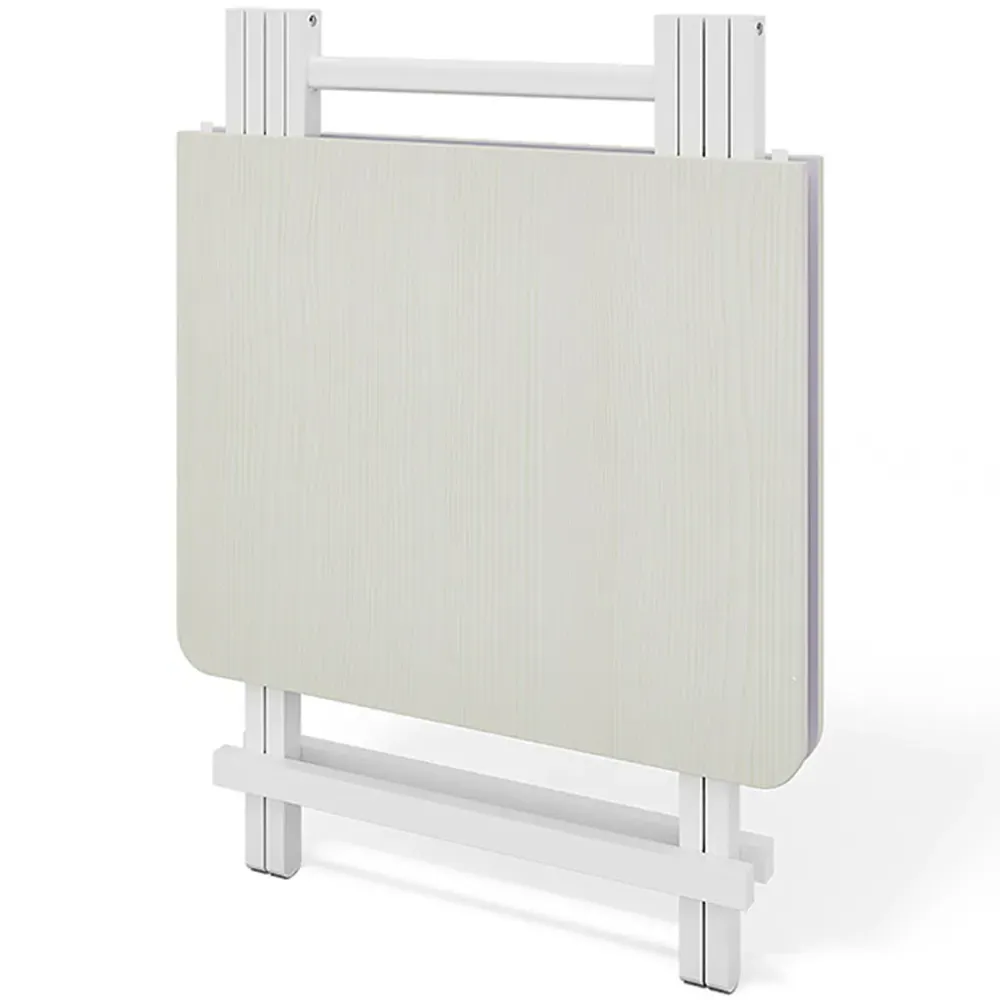 4-Seater Foldable Dining Table - White, MDF