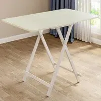 4-Seater Foldable Dining Table - White, MDF