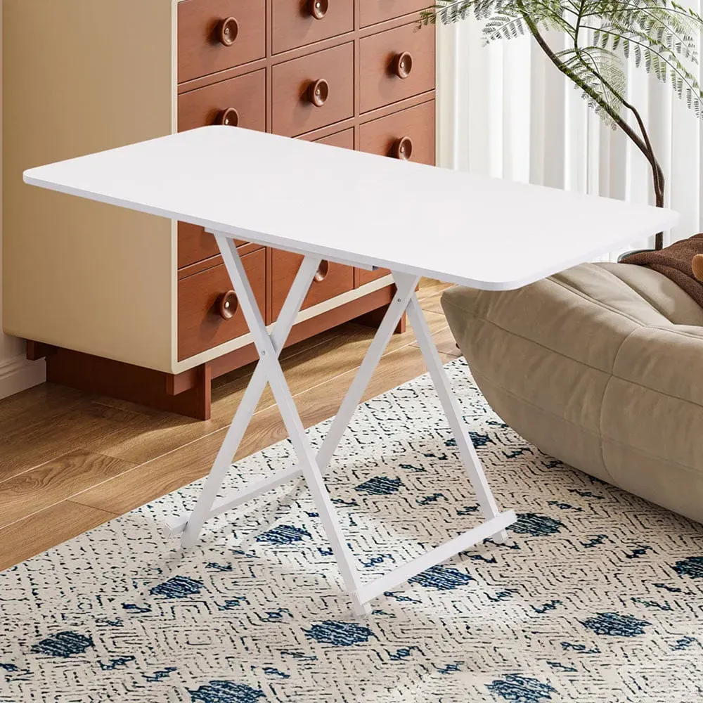 4-Seater Foldable Dining Table - White image