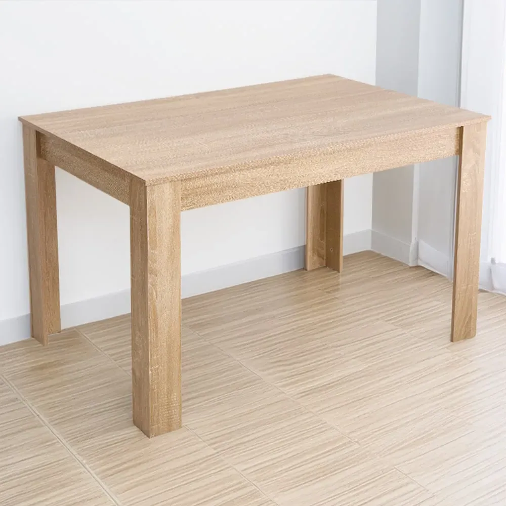 4 Seater Rectangular Dining Table - Natural Wood Effect image