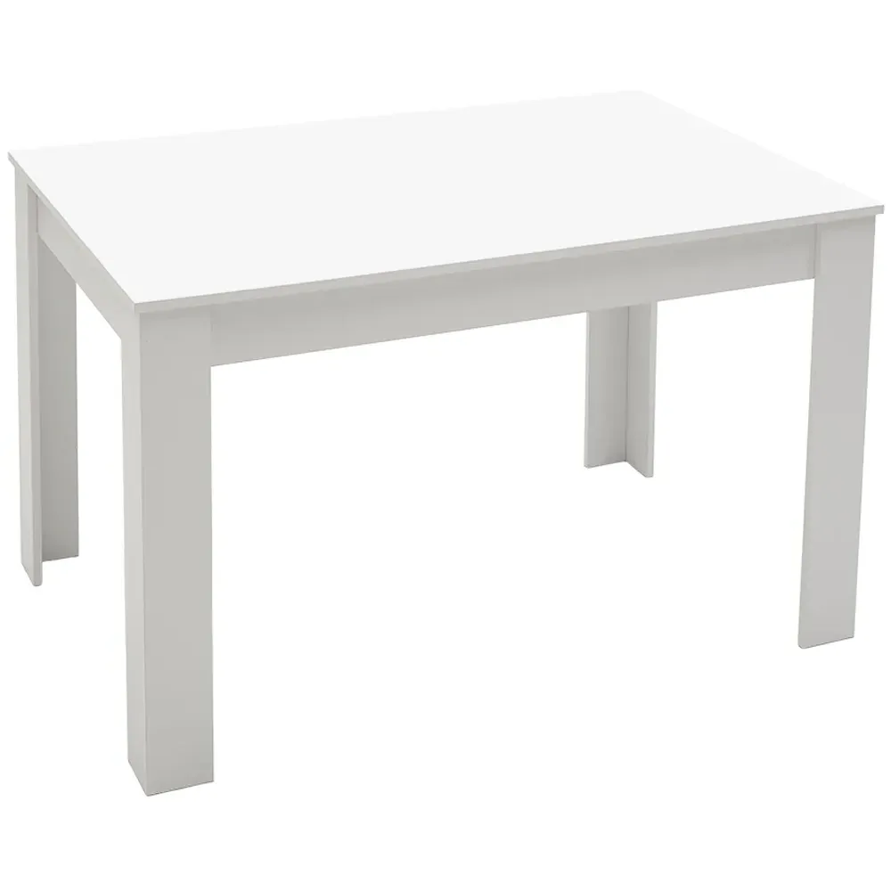 4-Seater Rectangular Dining Table - White