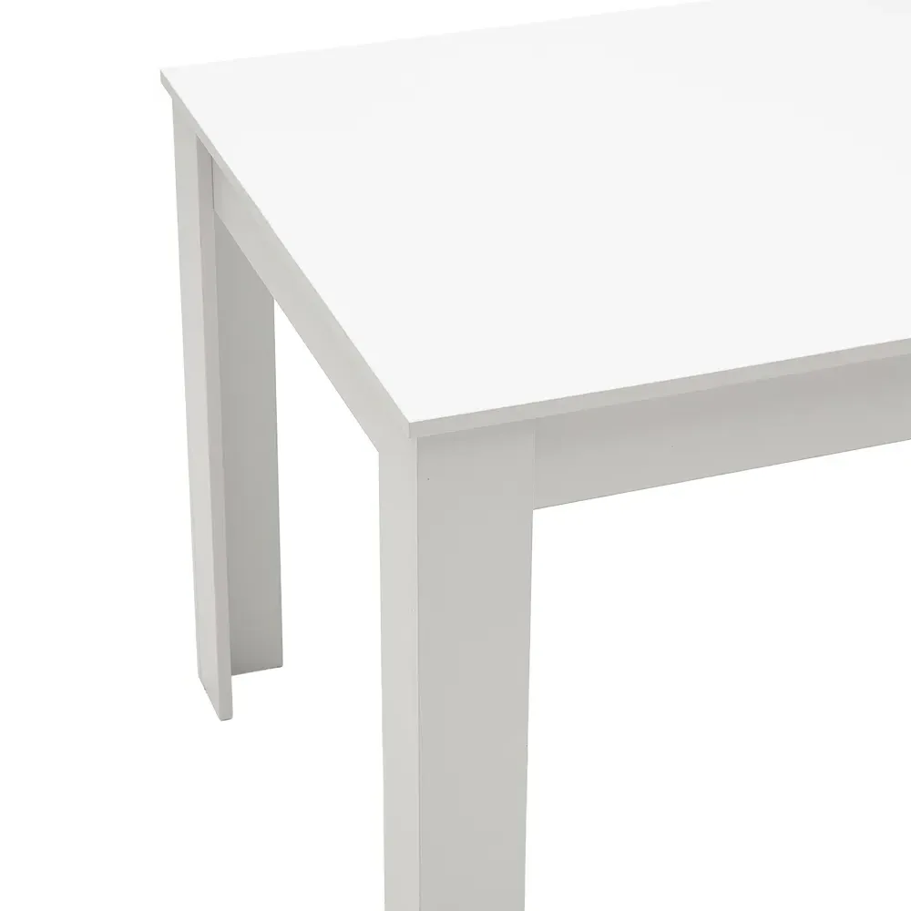 4-Seater Rectangular Dining Table - White