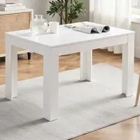 4-Seater Rectangular Dining Table - White