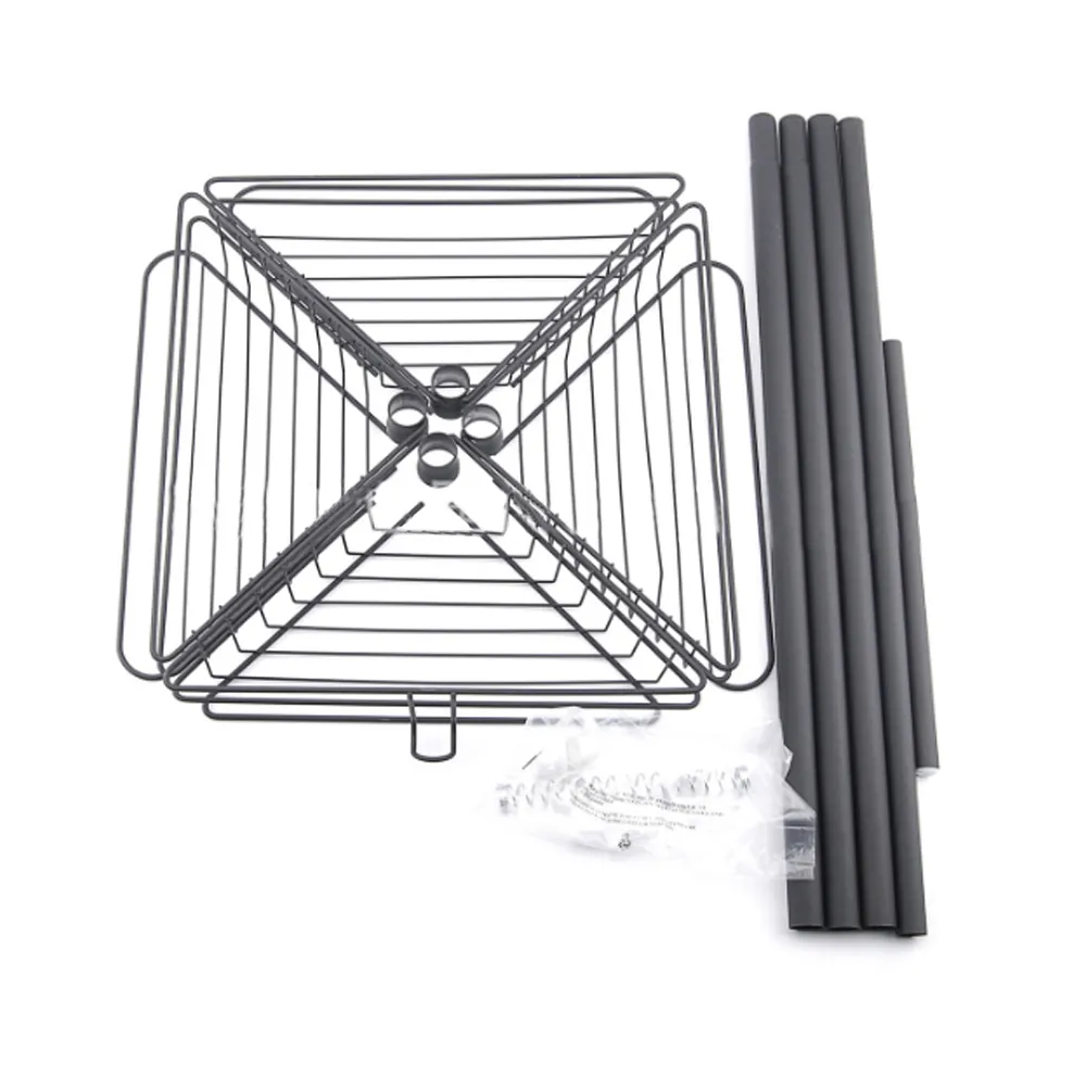 4 Tier Corner Storage Rack - Black, Metal