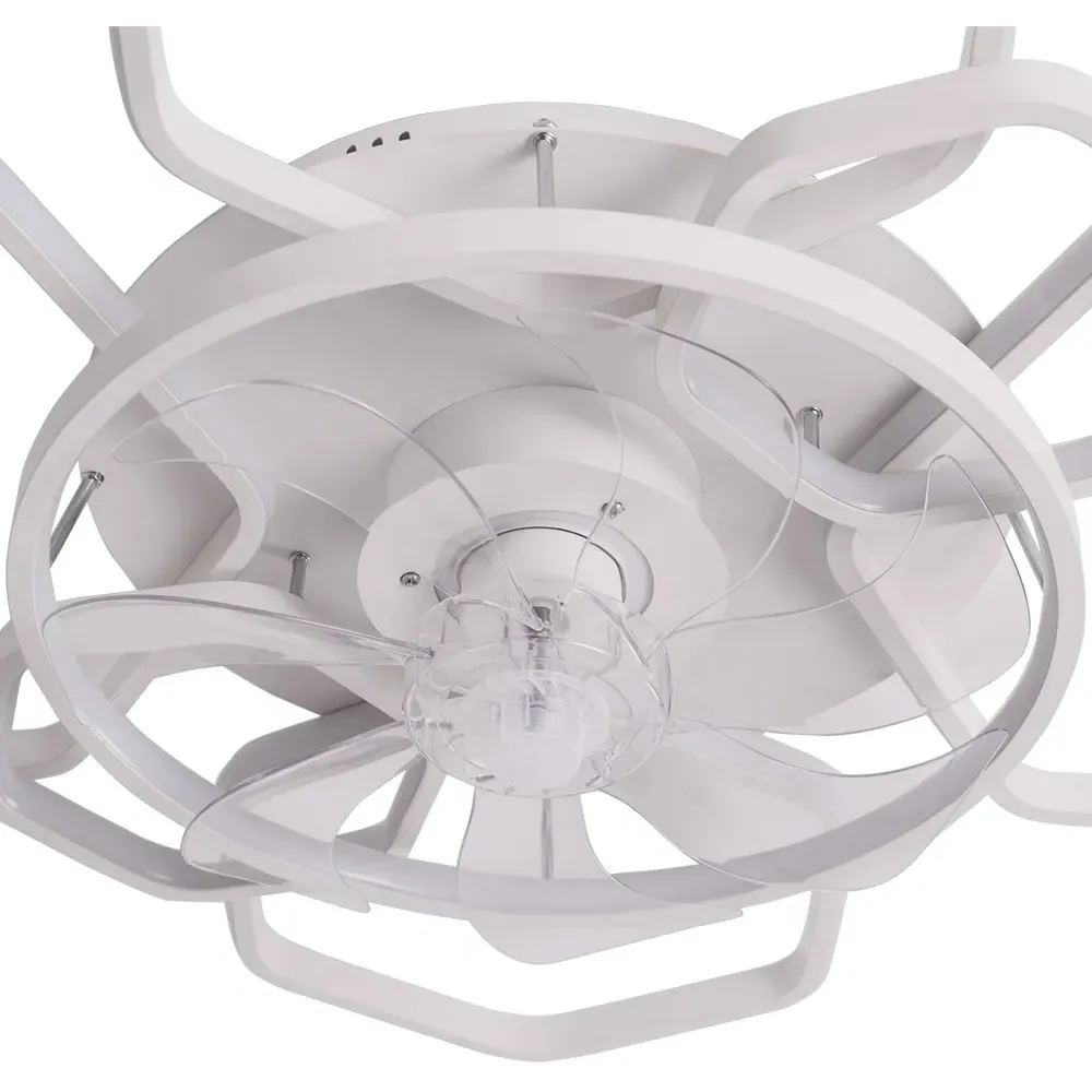 41 inch Geometrical LED Ceiling Fan Light - White