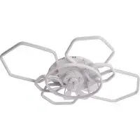 41 inch Geometrical LED Ceiling Fan Light - White