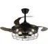 42 inch 3 Blade Wire Cage Ceiling Fan Light - Black