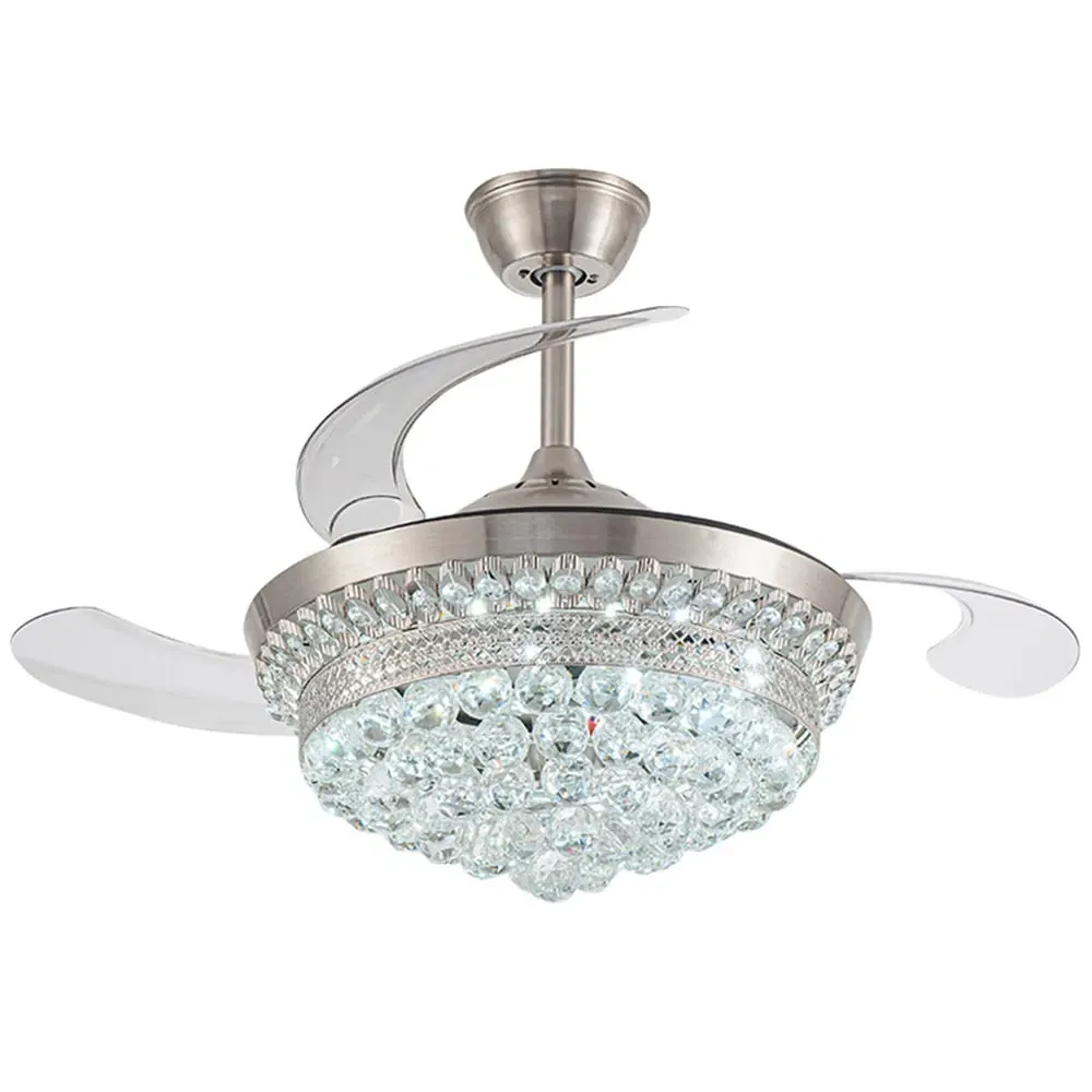 42 inch Crystal LED Ceiling Fan Light - Gold image