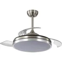 42 inch LED Ceiling Fan Light with Remote - Silver, Acrylic