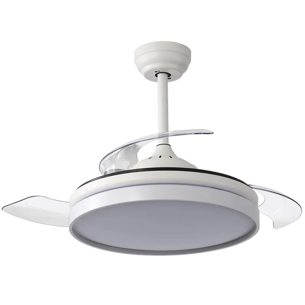 42 inch LED Ceiling Fan Light with Remote - White, Acrylic