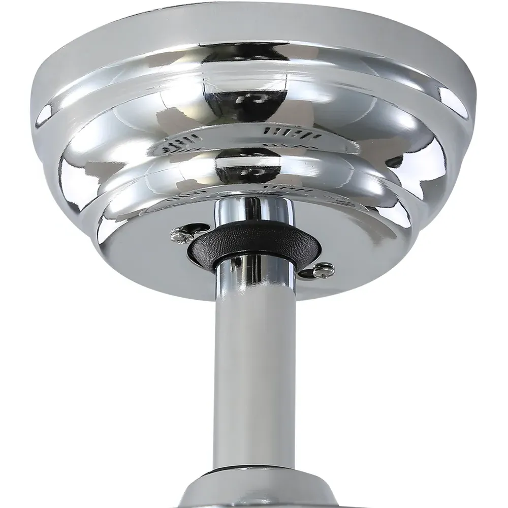 5 Blade Crystal Ceiling Fan Light with Remote - Silver