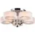 5 Light Round LED Ceiling Light with Crystal Accent - White