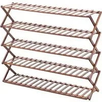 5 Tier Bamboo Planter Stand - Brown