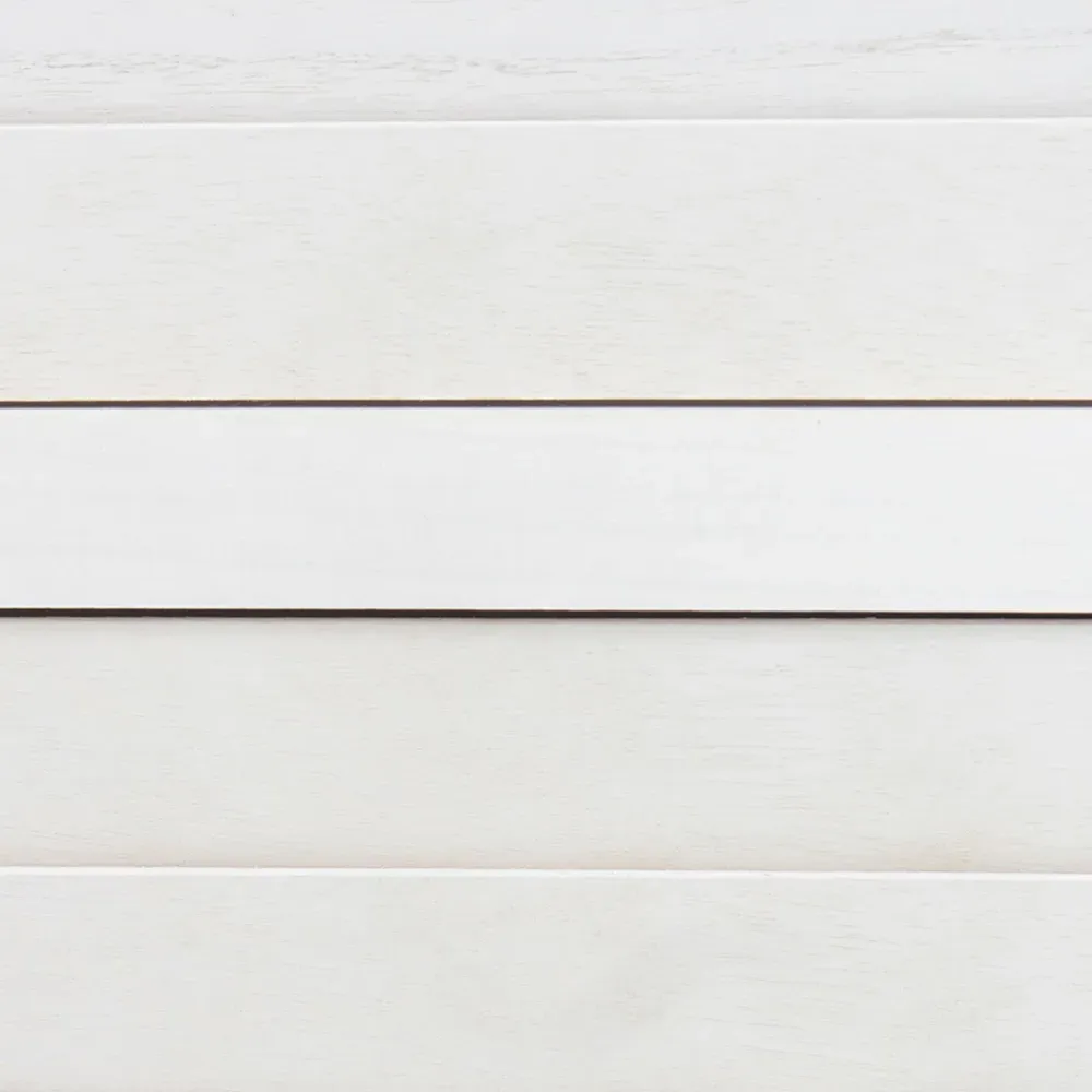 6 Panel Folding Privacy Screen - White, Paulownia Wood