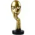 Abstract Resin Woman Face Statue - Gold