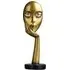 Abstract Resin Woman Face Statue - Gold