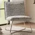 Accent Chair with Metal Base - White, Linen
