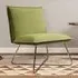 Accent Chair with Piping Design - Green, Linen