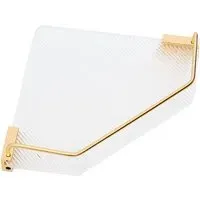 Acrylic Adhesive Bathroom Corner Shelf - Gold