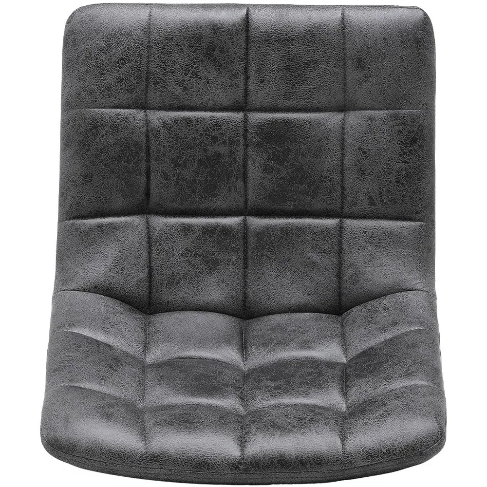 Adjustable Bar Stool Set of 2 - Black, Faux Leather