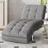 Adjustable Chaise Lounger - Grey, Fabric