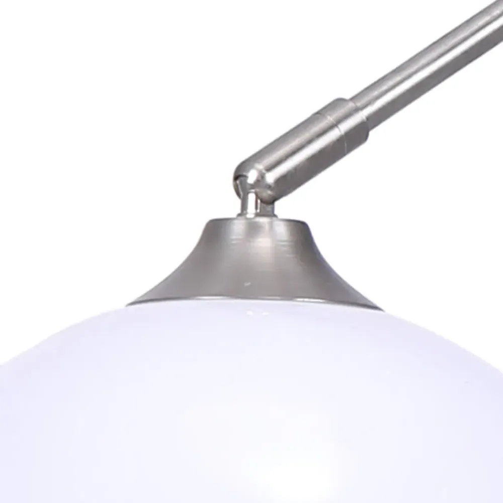 Adjustable LED Floor Lamp with Marble Base - White