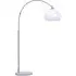Adjustable LED Floor Lamp with Marble Base - White