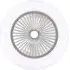 Adjustable Round Ceiling Fan with Light - White