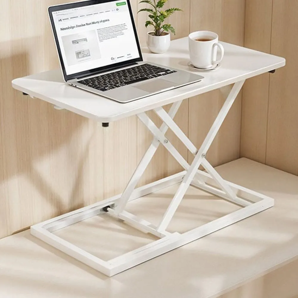 Adjustable Standing Desk Converter - White, MDF