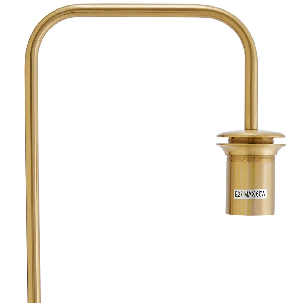 Arched Arm Floor Lamp with Foot Switch - Gold, Metal