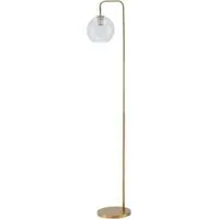 Arched Arm Floor Lamp with Foot Switch - Gold, Metal