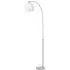 Arched Floor Lamp with Marble Base - White