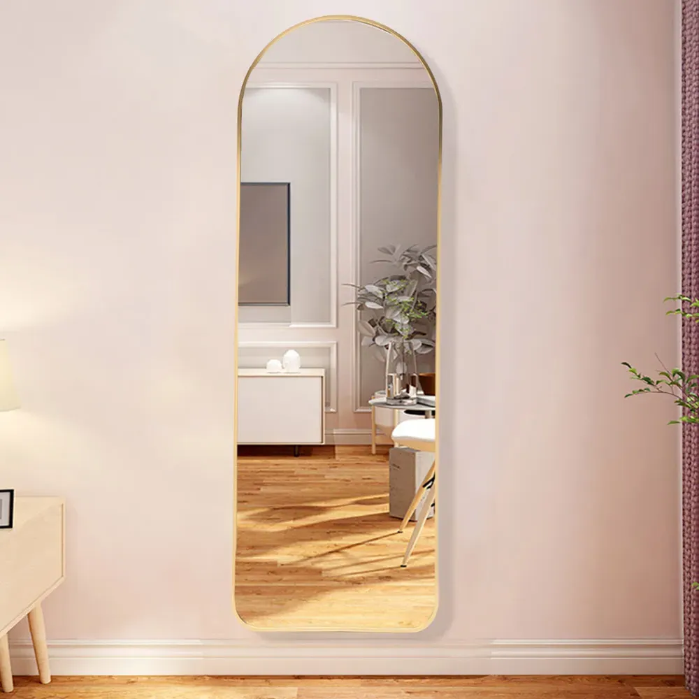 Arched Full Length Mirror - Gold