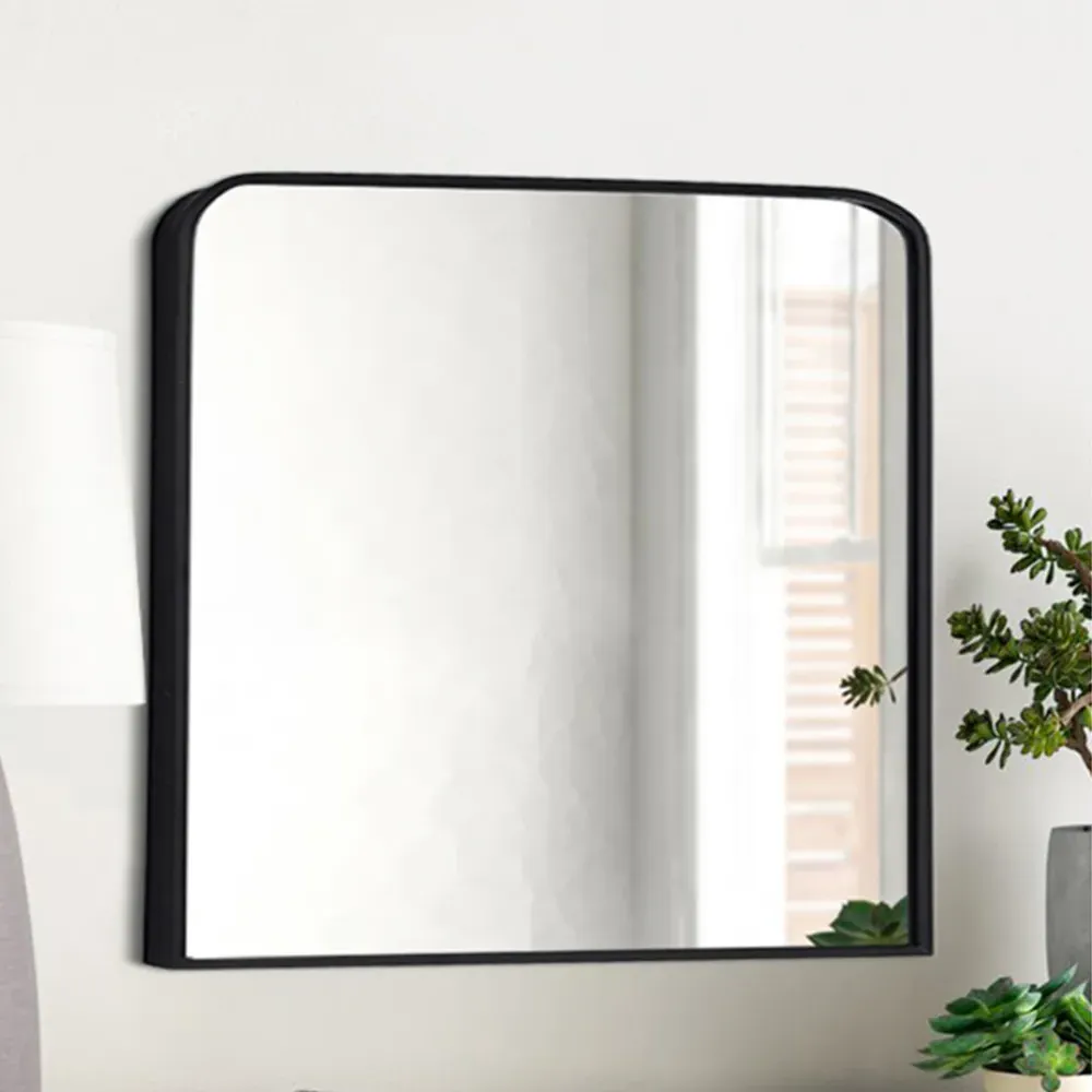 Arched Wall Mirror - Black, Aluminium