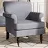 Armchair with Flared Arms - Grey, Velvet